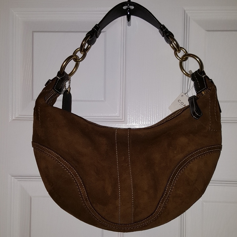 Suede Coach Hobo
